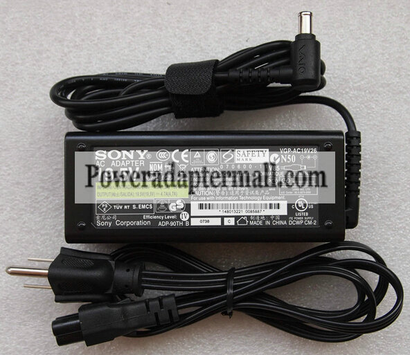 Sony VGP-AC19V12 VGN-N220 VGN-N230 19.5V 4.7A AC Power Adapter